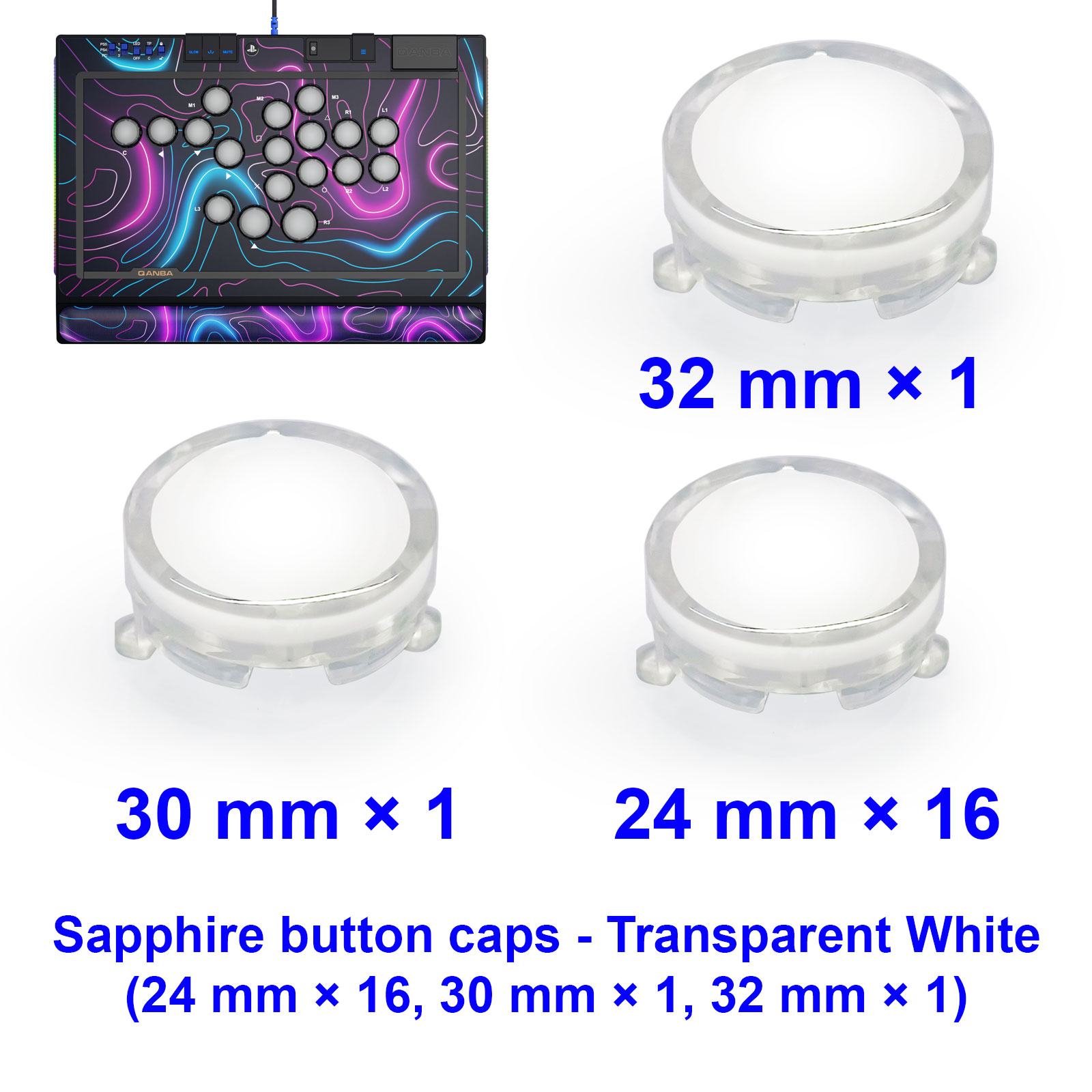 QANBA SAPPHIRE S1 Button Cap A - огляд і ціна Joystick Arcade Parts