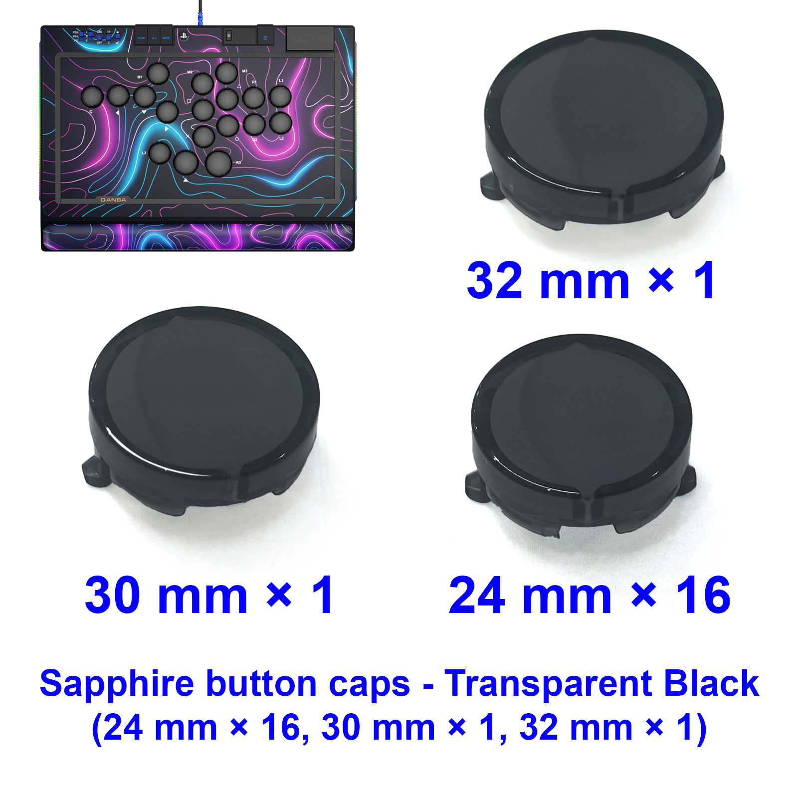 QANBA SAPPHIRE S1 Button Cap A - огляд і ціна Joystick Arcade Parts