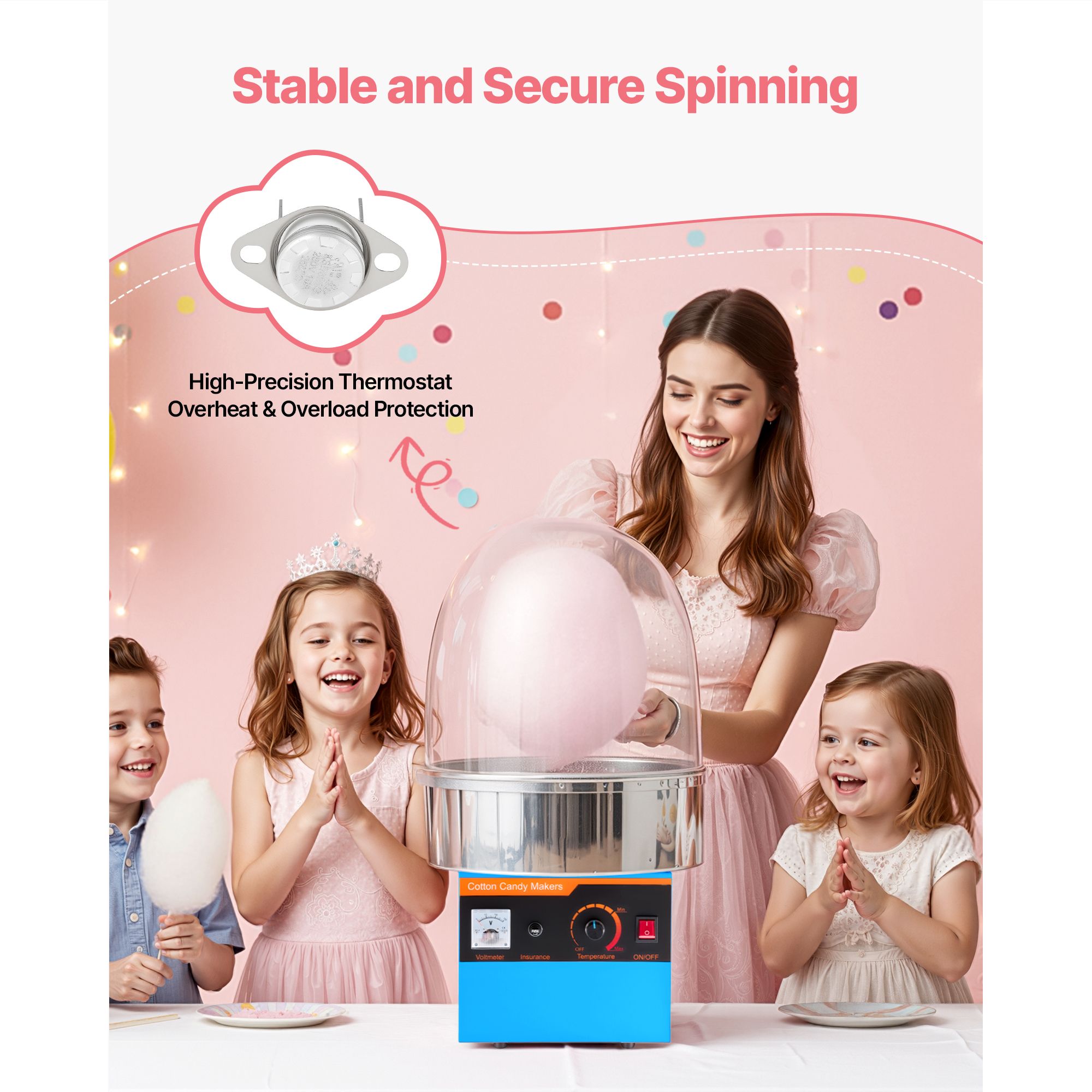 Electric Cotton Candy Machine, - огляд і ціна Candy Floss Machine