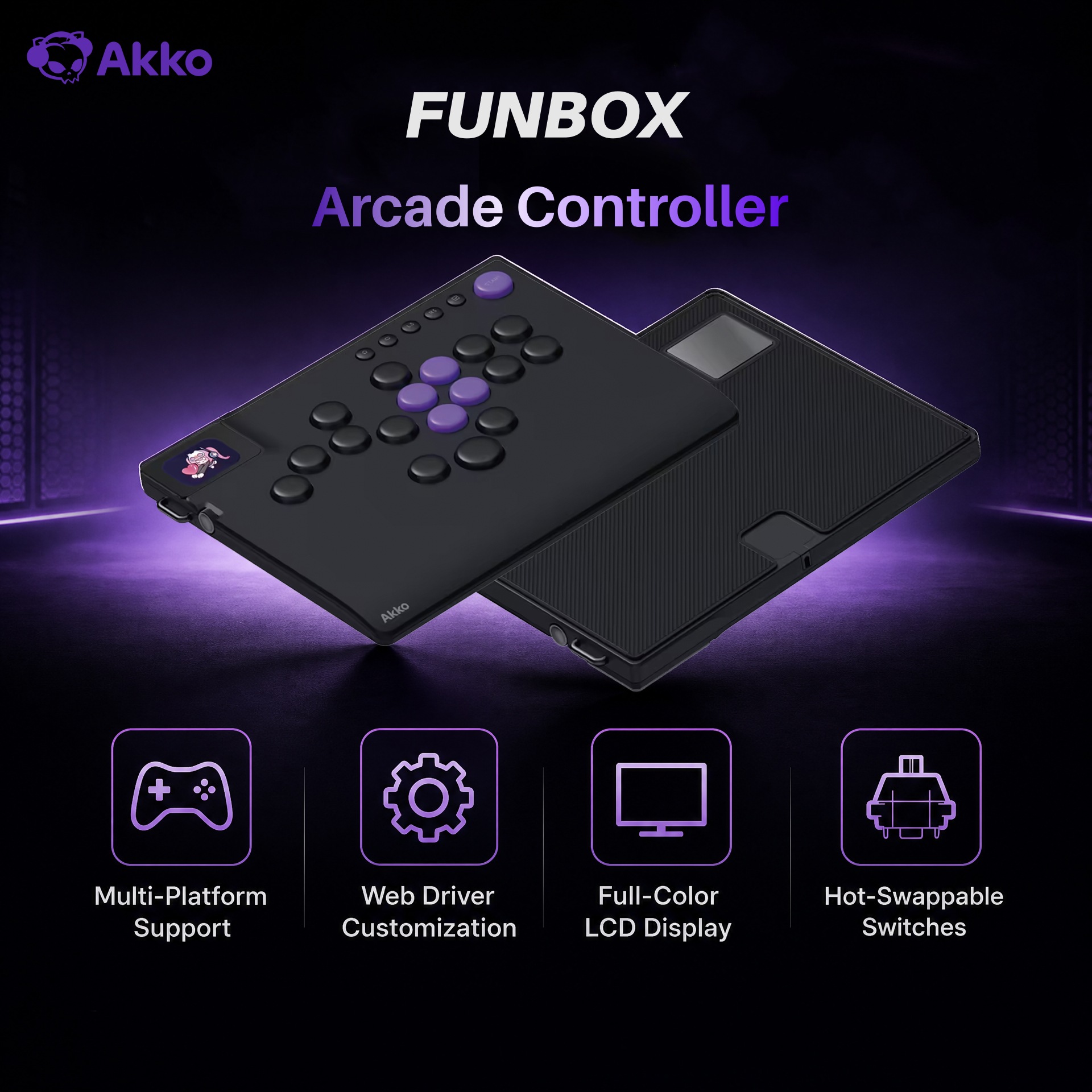Akko FUNBOX Magnetic Leverless - огляд і ціна Arcade No